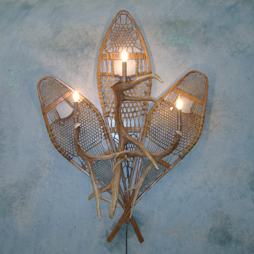 Alpine Snowshoe U0026 Antler Sconce