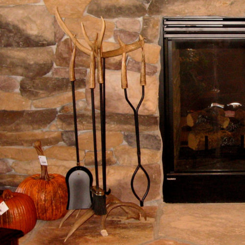 Fireplace Tools Antler Handles & Stand The Peak Antler Company