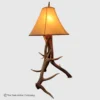 Elk Antler Table Lamp with 16" rawhide lmapshade