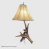 24" tall elk and moose antler table lamp