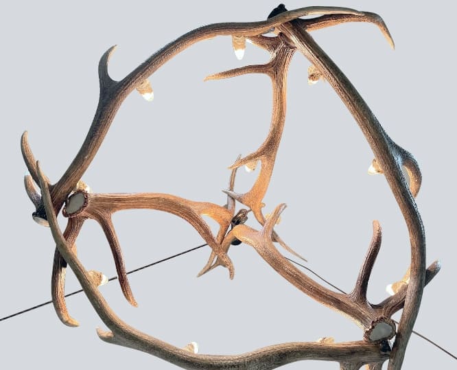 bottom view of pyramid peak chandelier