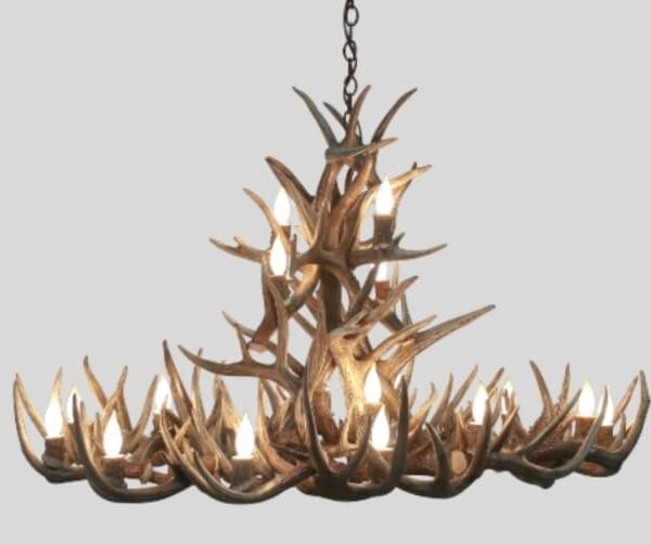 Blanca Peak Oval Whitetail Deer Antler Chandelier