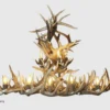 oval whitetail antler chandelier