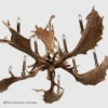 bottom view of the round fallow deer antler chandelier San Luis Peak