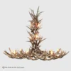 round tall mule deer antler chandelier