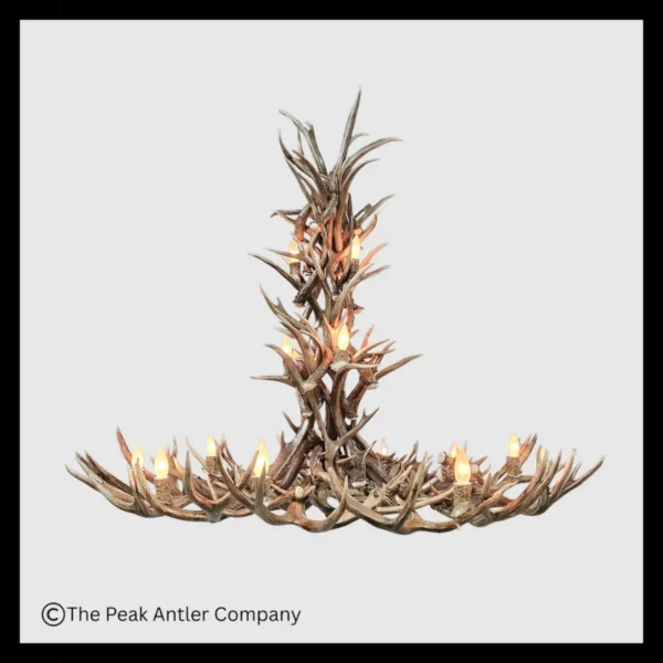 Crestone Peak Tall Mule Deer Antler Chandelier