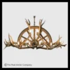 Sundial Wagon Wheel Elk Antler Oval Chandelier