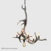 side view of the small linear elk antler chandelier