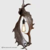 exotic fallow antler pendant light with 1 light bulb
