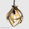 small round whitetail deer antler pendant light