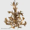 large round elk and deer chandelier