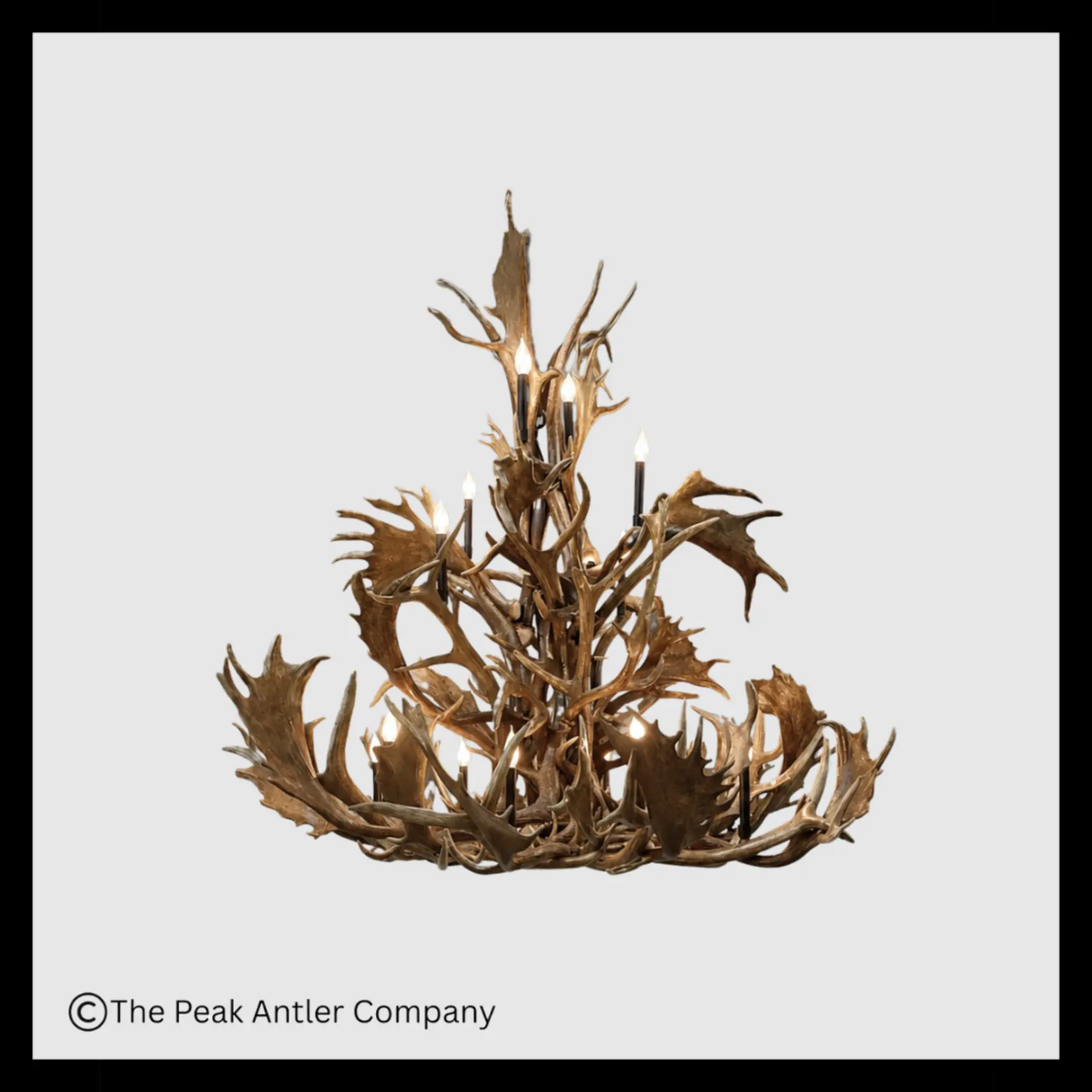 Chalet Elk & Fallow Deer Antler Chandelier