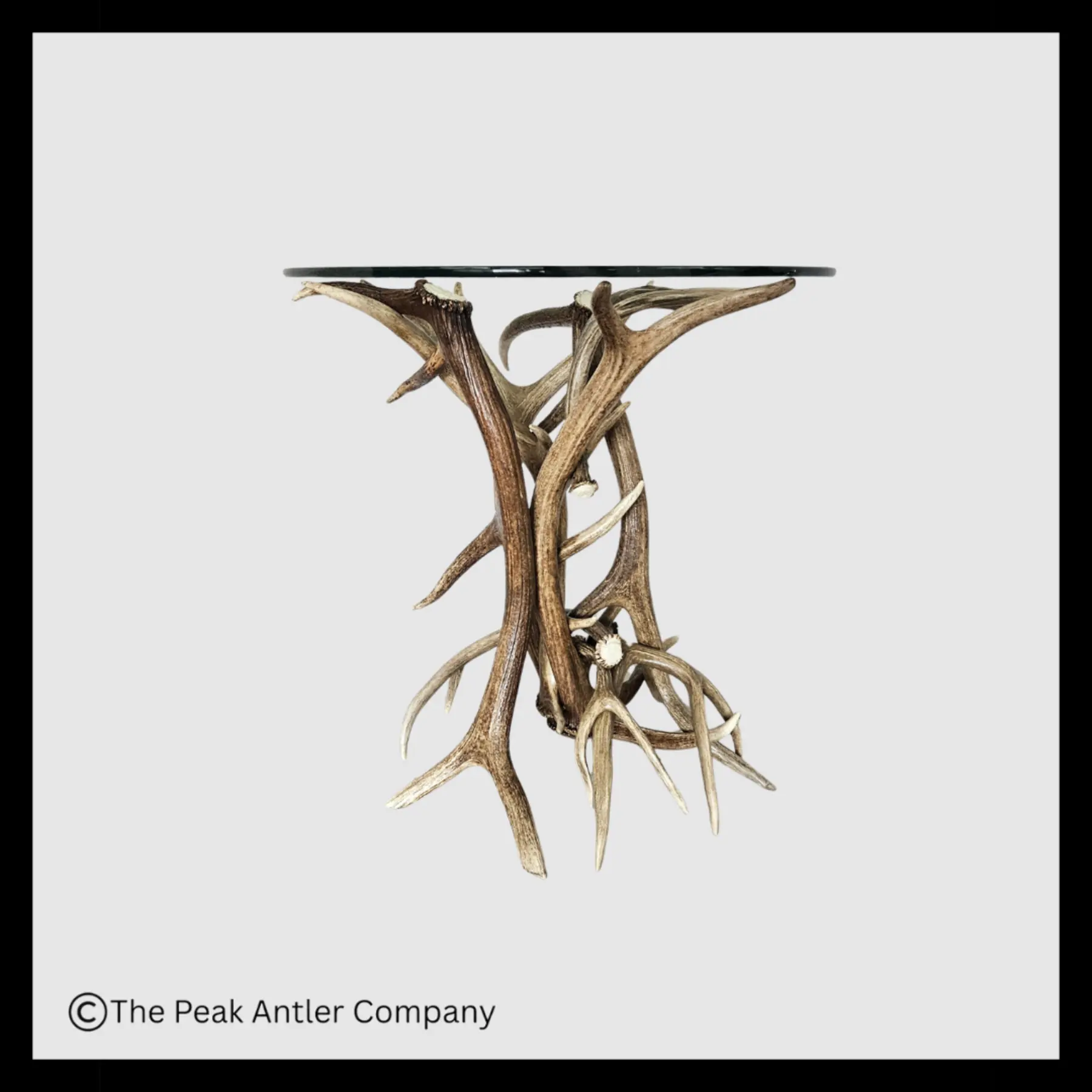 Elk & Mule Deer Antler End Table