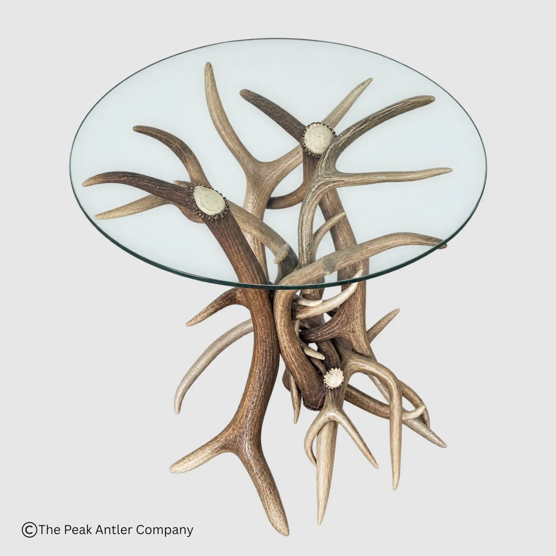 Elk & Mule Deer Antler End Table - Image 3