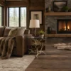 Timberline Mule Deer Antler End Table in a home living room
