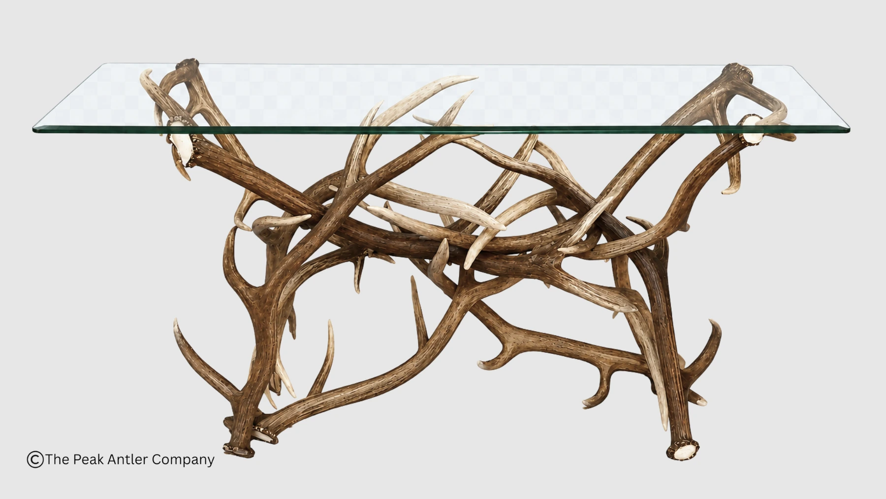 Elk & Mule Deer Antler Sofa Table - Image 2