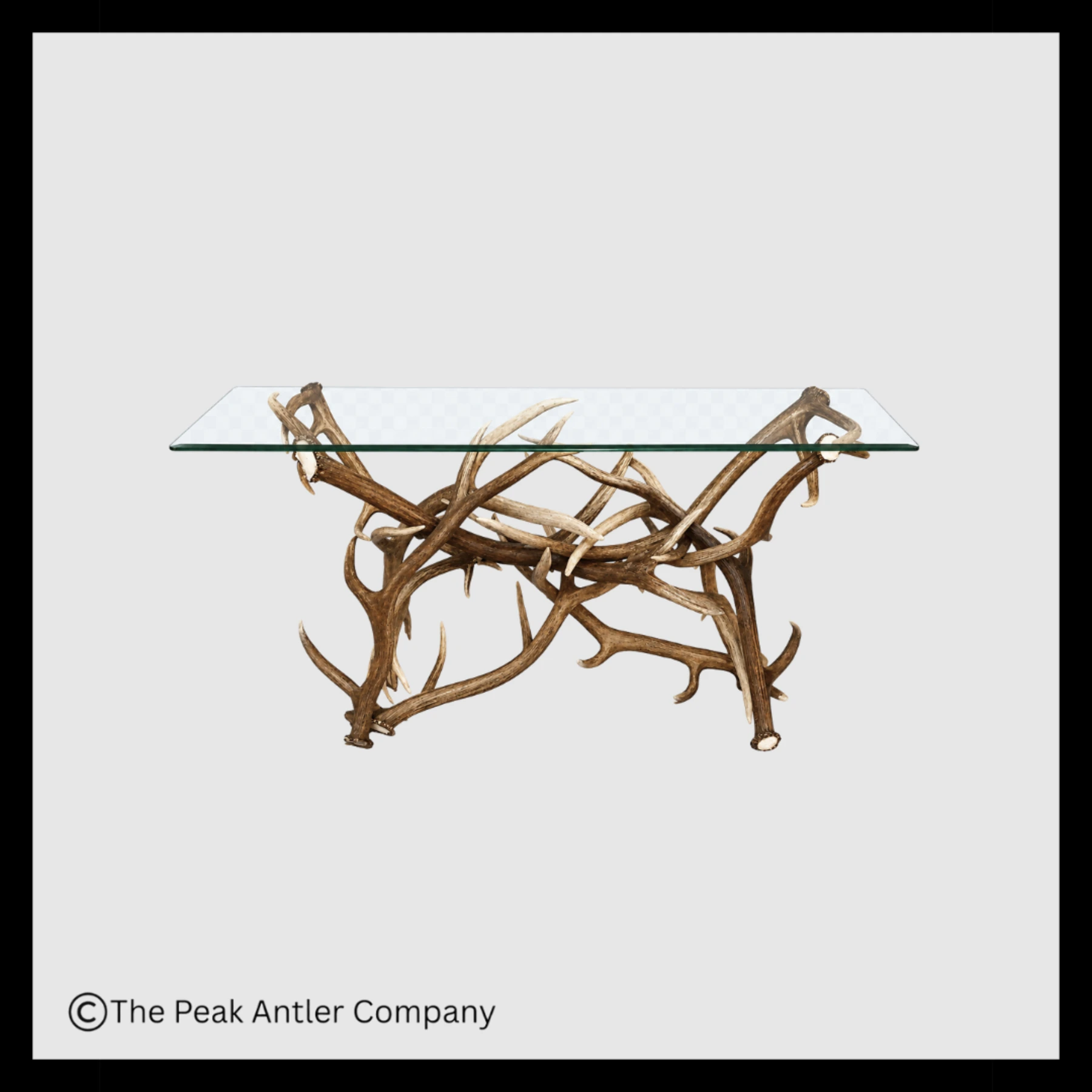 Elk & Mule Deer Antler Sofa Table