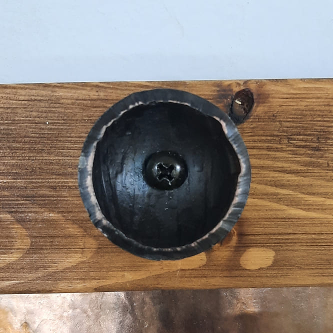 top view metal button drawer pull 