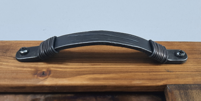 side view wood grain drawer pull