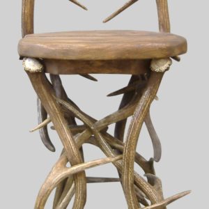 elk bar stool with a backrest