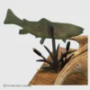 hand forged metal trout on the the fish and reeds table lamp