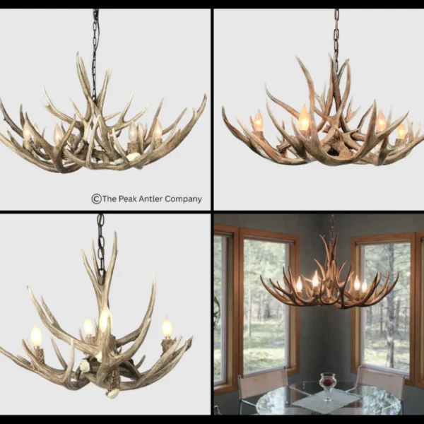 Farmhouse Mule Deer Antler Chandelier Series