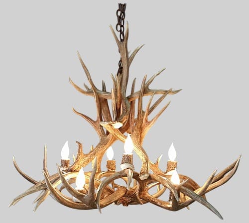 Medium Ponderosa Mule Deer Antler Chandelier
