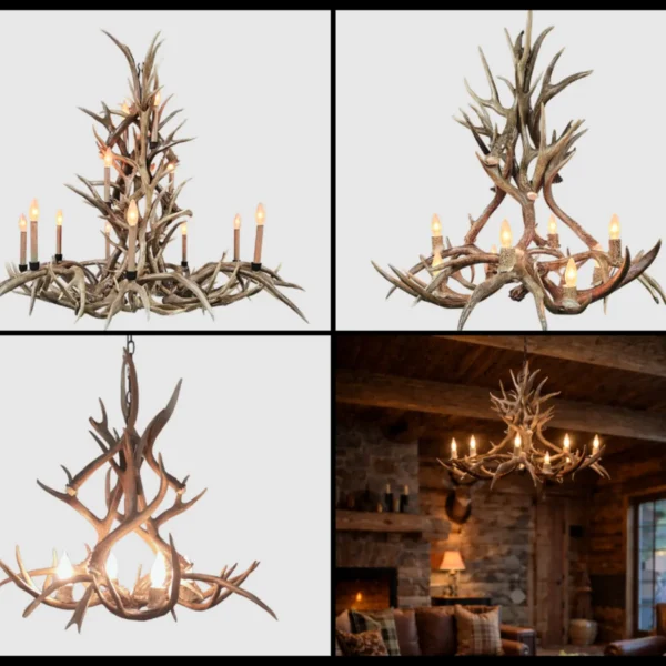 Ponderosa Series Mule Deer Antler Chandeliers