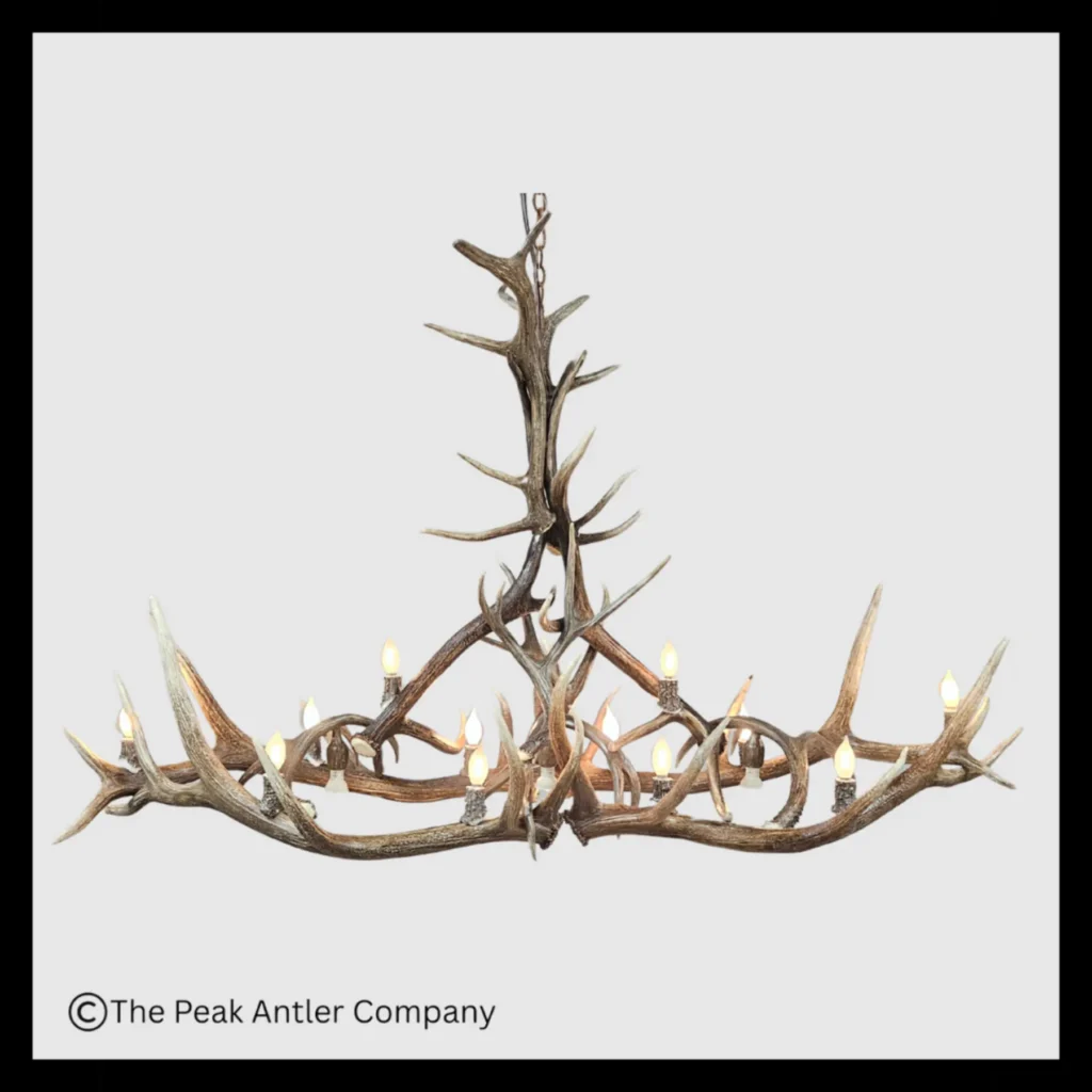 518 Longs Peak Oval Elk Antler Series Chandeliers