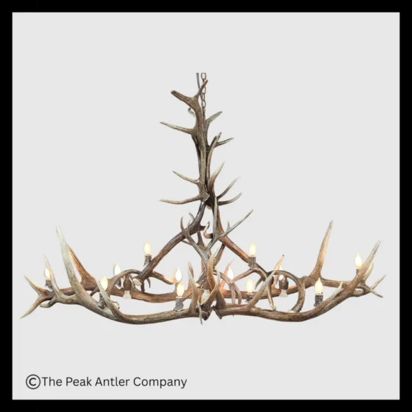 518 Longs Peak Oval Elk Antler Series Chandeliers