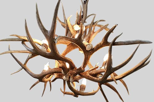 bottom vierw of medium ponderosa chandelier