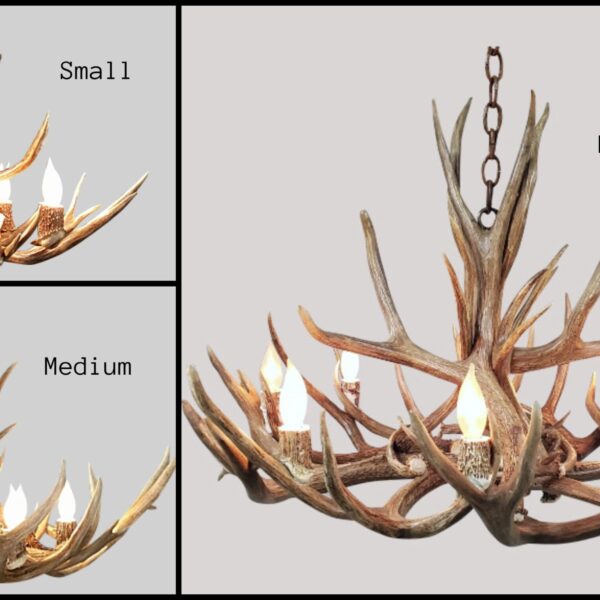farmhouse series mule deer round chandeliers