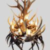 side view of haymen elk antler chandelier