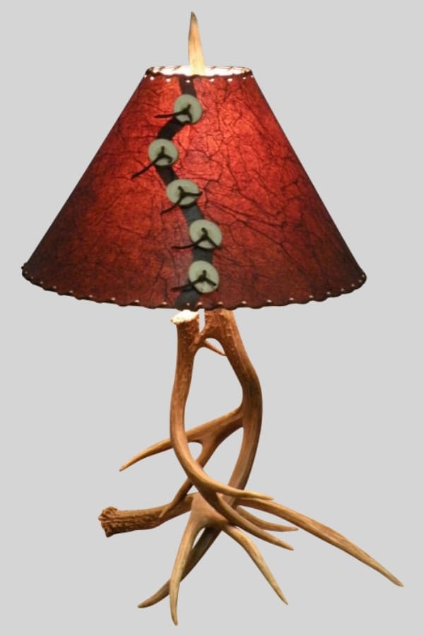 small mule deer table lamp with discontinued lampshade