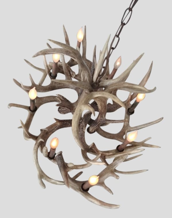 top view looking down on our little bear peak whitetail chandelier 