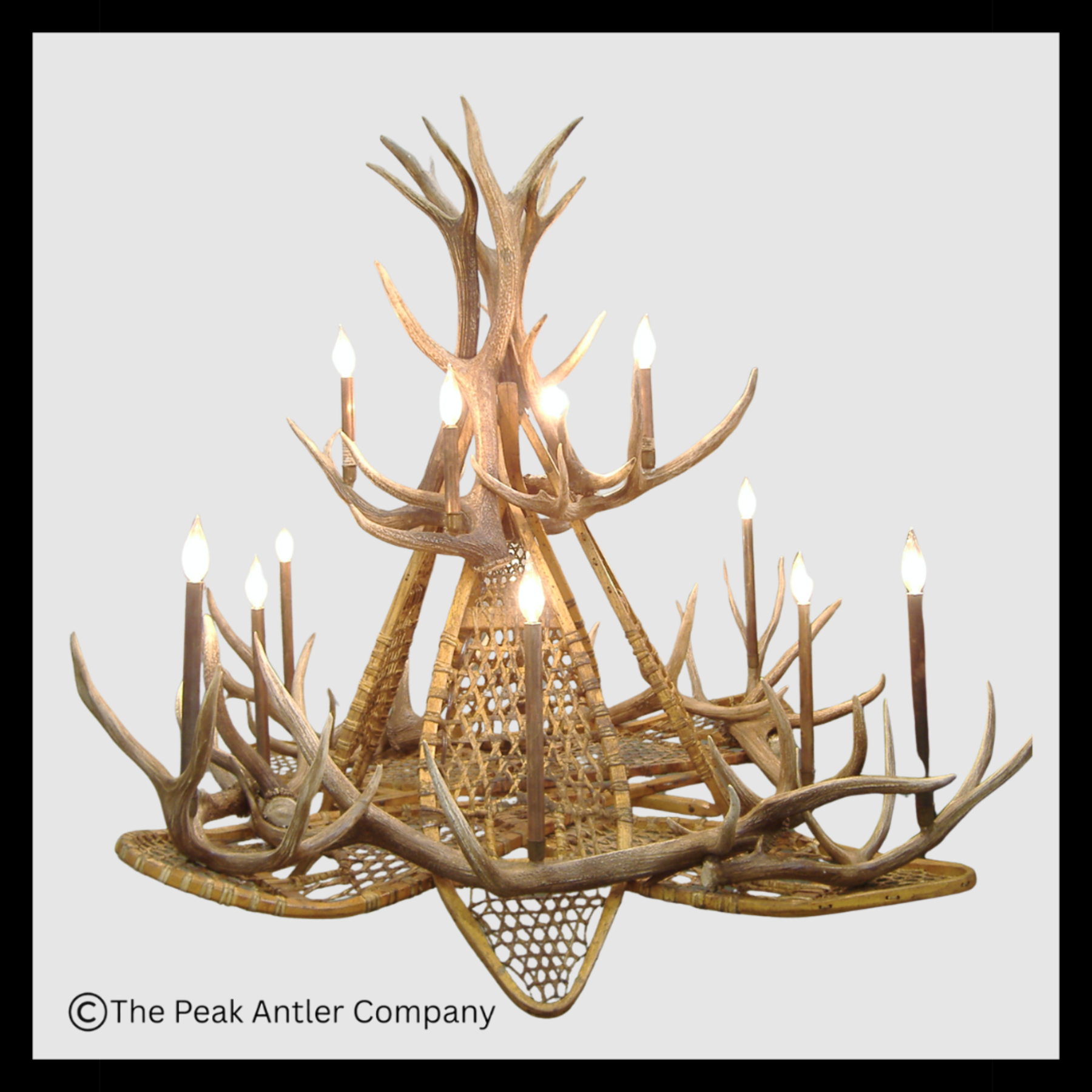 Mt Evans Elk & Snowshoe Series Chandeliers
