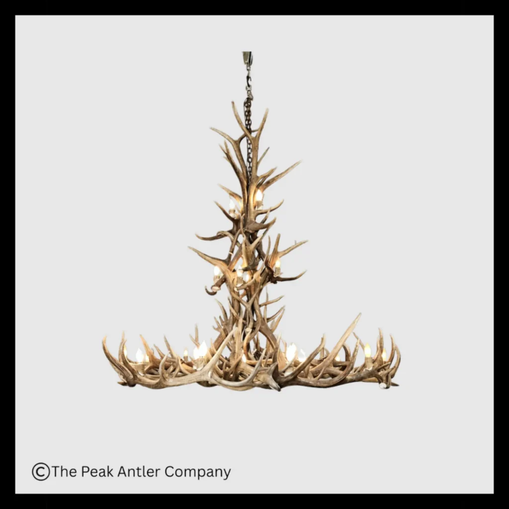 Mt Elbert Elk & Mule Deer Series Antler Chandeliers