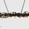 whitetail deer antler chandelier with a modern metal beam