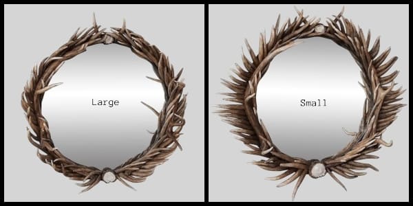 elk tine antler mirrors