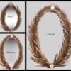 Herringbone mirror series with mule deer antlers