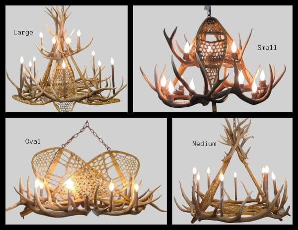 mt evans elk and snowshoe series chandeliers 