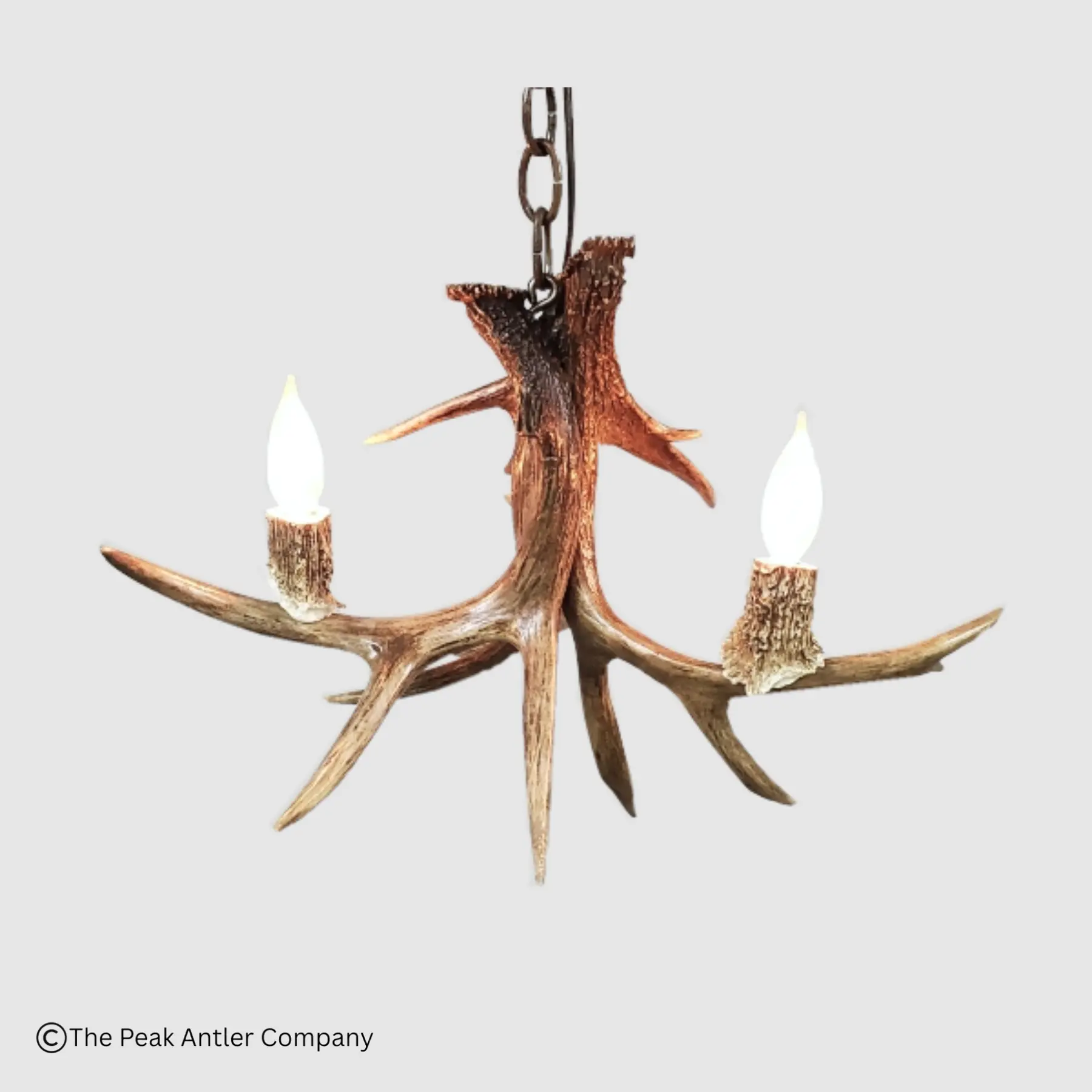 small 3 light Whitetail Pendant Light