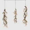 set of three tall narrow mule deer antler chandeliers