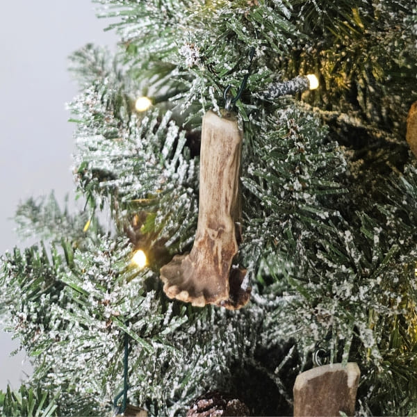 antler button end, rustic point ornament