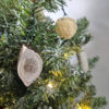 antler slice and button end ornaments